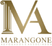 Consta o ícone com o Sinal de "M" e "A" a logo da Marangone Advocacia.